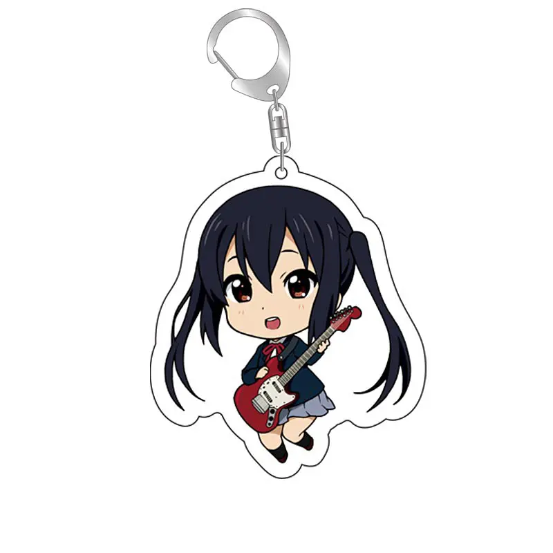 K-ON! Hirasawa Yui Akiyama Mio Acryic Anime Keychain Cartoon Keyring Bag Parts & Accessories