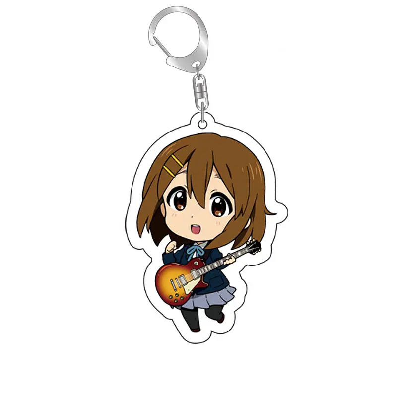 K-ON! Hirasawa Yui Akiyama Mio Acryic Anime Keychain Cartoon Keyring Bag Parts & Accessories
