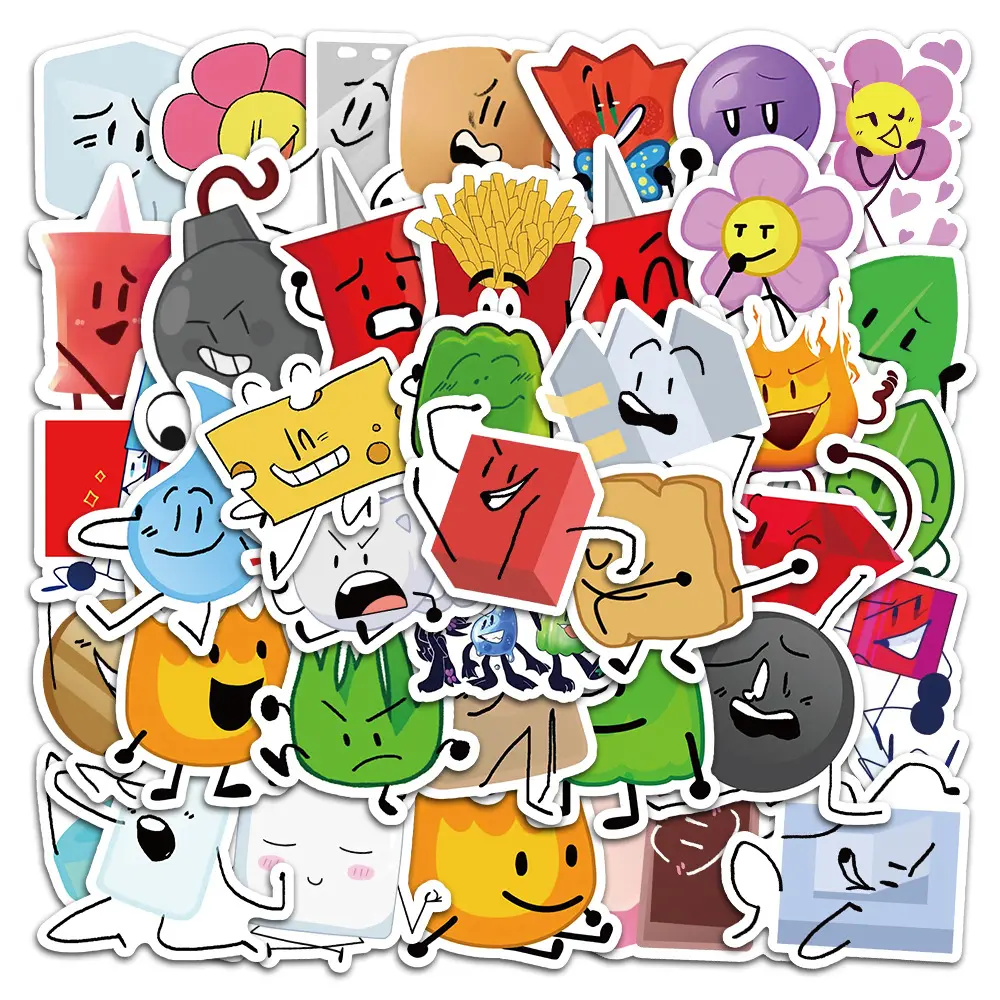 10/30/52PCS Battle for Dream Island Stickers Funny Cartoon Sticker DIY Luggage Laptop Phone Guitar Car Bike Skateboard Decals
