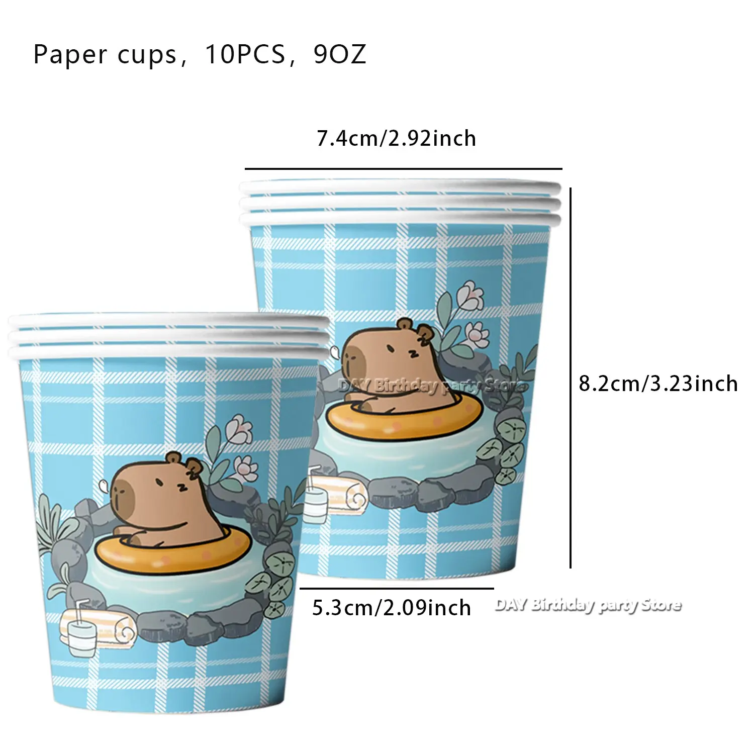 Cartoon Animal Capybara Birthday Party Decoration Disposable Dinnerware Cup Plate Napkin Tablecloth Kids Baby Shower Supplies