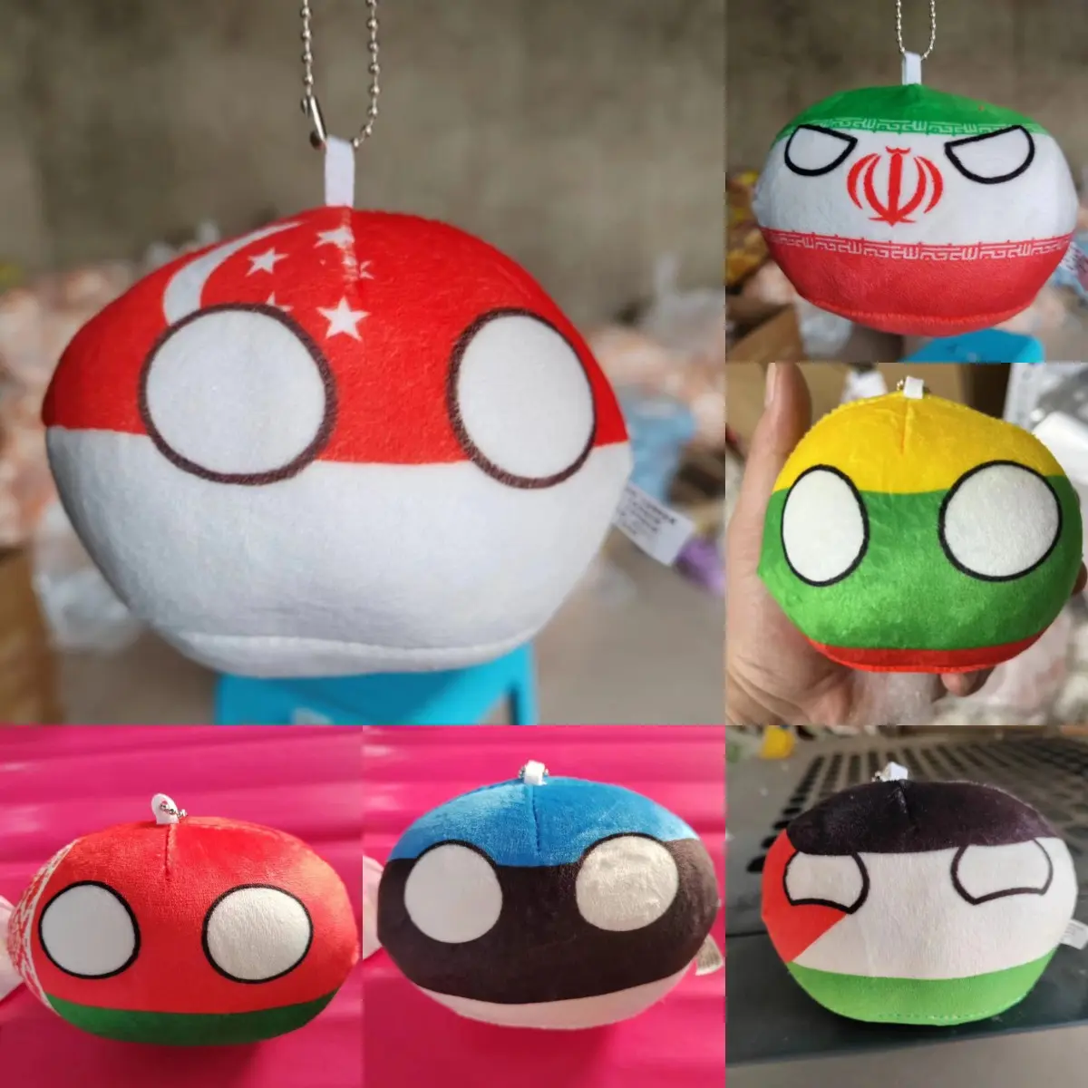 10cm Country Ball 70 styles Plush Toys Polandball Pendant Country Balls Countryball Stuffed Doll Toy Halloween Gifts for Kids
