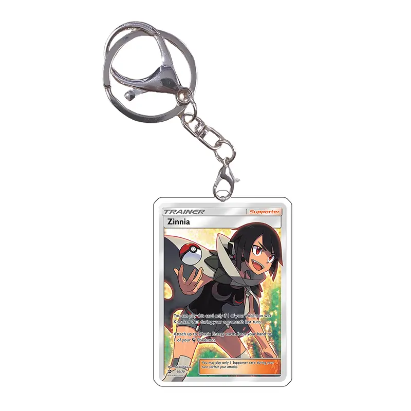 Pokemon Keychain Cards Lillie Sylveon Lusamine Shauna Lana N Cynthia Anime Game Characters Self Made Acrylic Pendant Decoration