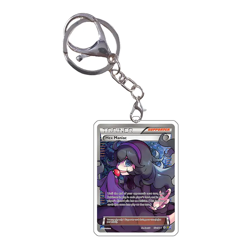Pokemon Keychain Cards Lillie Sylveon Lusamine Shauna Lana N Cynthia Anime Game Characters Self Made Acrylic Pendant Decoration