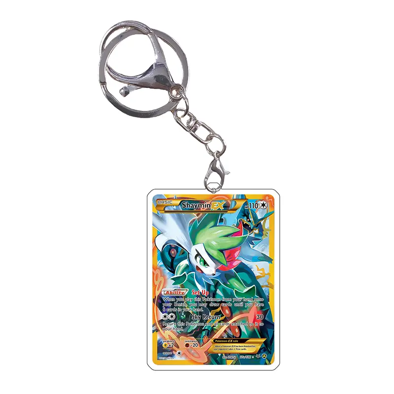 Pokemon Keychain Cards Lillie Sylveon Lusamine Shauna Lana N Cynthia Anime Game Characters Self Made Acrylic Pendant Decoration