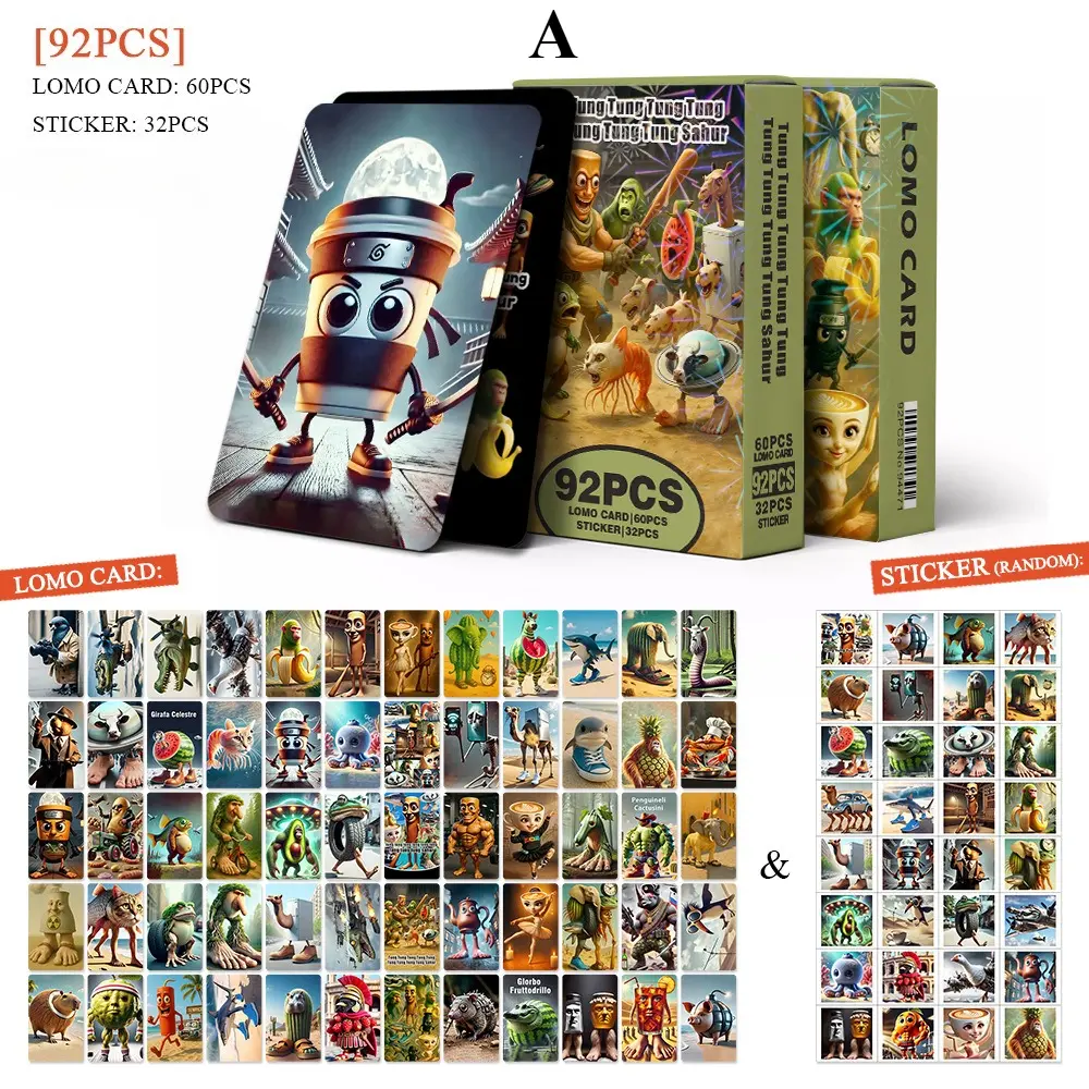 2 styles Italian Brainrot Cards Tung Tung Tung Sahur Tralalero Tralala Collectible Cards Classic Toys For Boys Girls Birthday ！*
