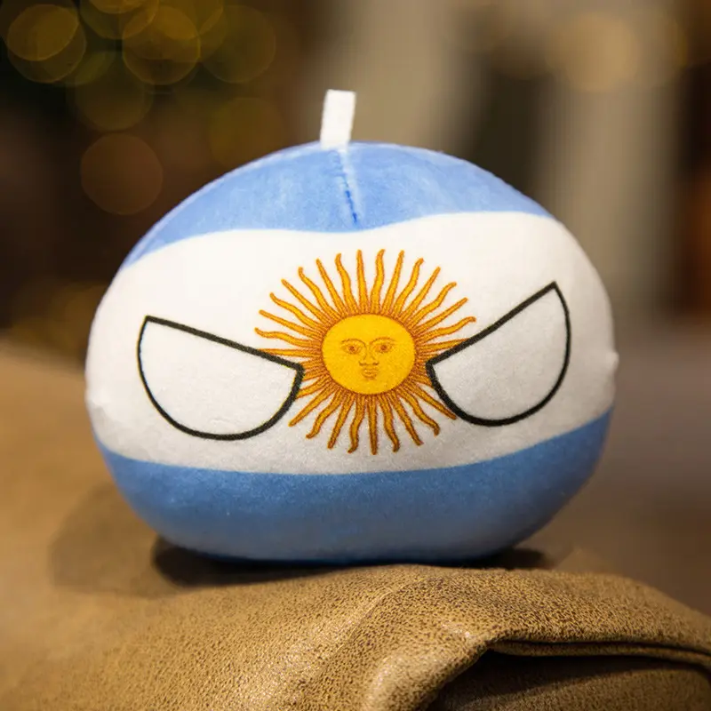 10cm 67 Styles Country Ball Plush Toy Polandball Pendant Country Flag Ball Gifts for Children Argentina Countryball Stuffed Doll