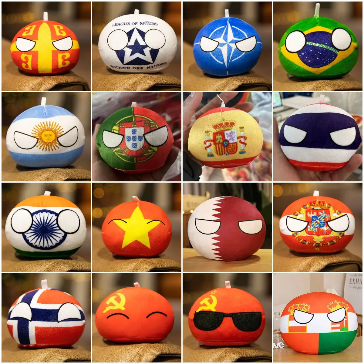 66 styles 10cm Country Ball Plush Toys Polandball Pendant Country Balls Countryball Stuffed Doll Children's Day Gift for Kids