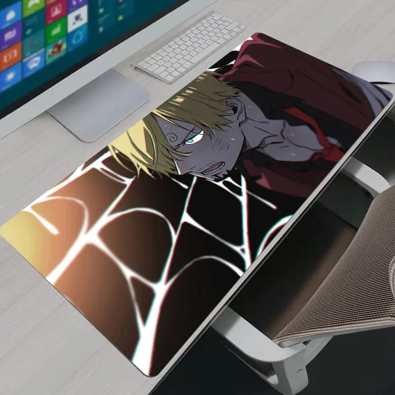 Gaming Mouse Pad Gamer Home Computer HD Mousepad XXL  Keyboard Pad Carpet Non-Slip Office Mouse Mats One Piece Sanji
