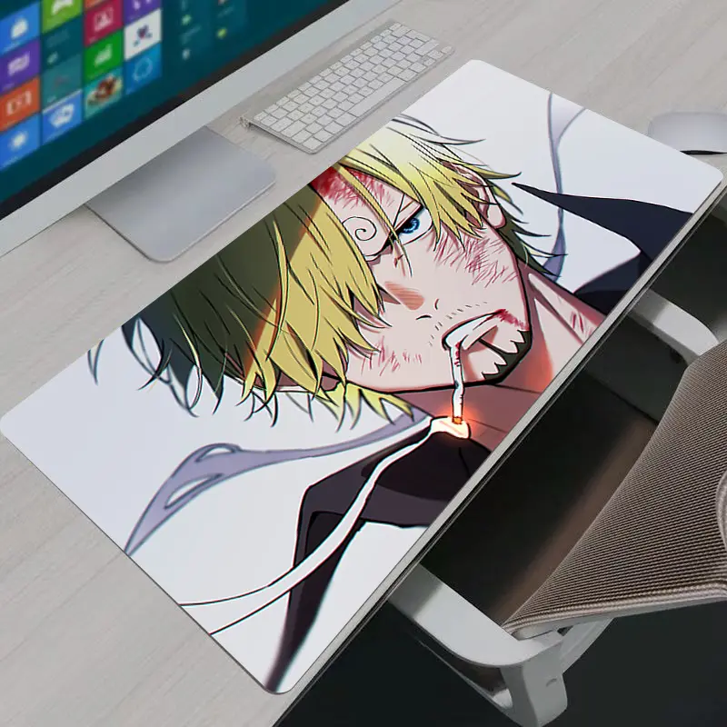 Gaming Mouse Pad Gamer Home Computer HD Mousepad XXL  Keyboard Pad Carpet Non-Slip Office Mouse Mats One Piece Sanji