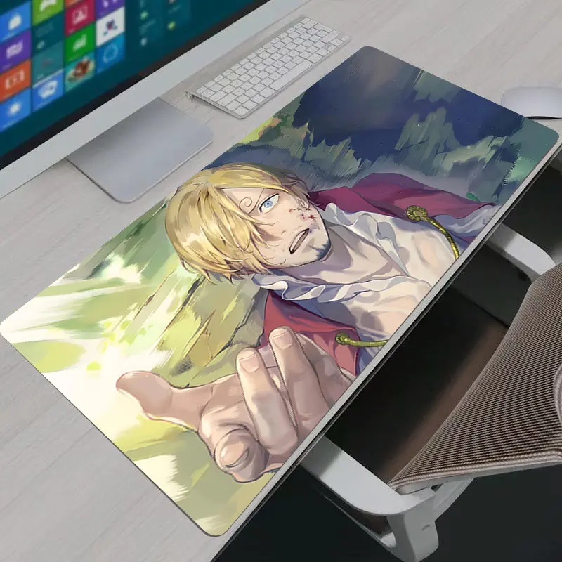 Gaming Mouse Pad Gamer Home Computer HD Mousepad XXL  Keyboard Pad Carpet Non-Slip Office Mouse Mats One Piece Sanji