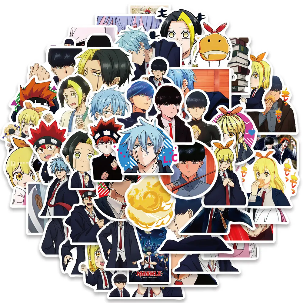 10/30/50pcs Japanese Anime Mashle Magic and Muscles Stickers Waterproof DIY Notebook Phone Laptop Cool Cartoon Decals Decoration