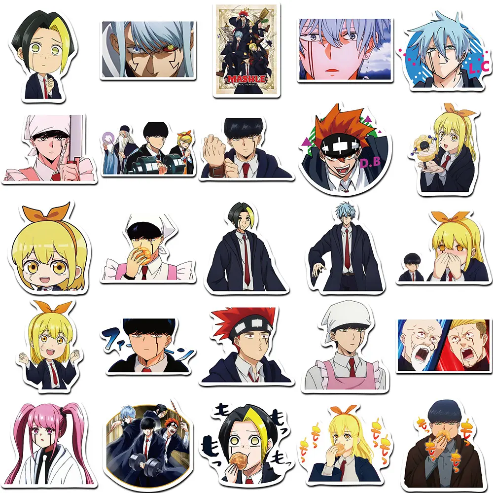 10/30/50pcs Japanese Anime Mashle Magic and Muscles Stickers Waterproof DIY Notebook Phone Laptop Cool Cartoon Decals Decoration