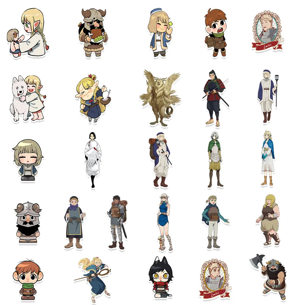 10/30/50pcs Anime Delicious in Dungeon Stickers Kawaii Marcille Laios Cartoon Sticker for Luggage Guitar Suitcase Kid DIY Decals