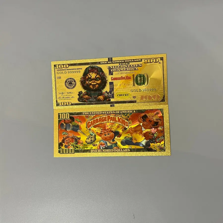 4 styles Garbage Pail Kids golden Cards Board Games Garbagepailkids Card Cartoon anime gold banknote Toy Gift