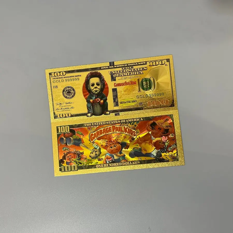 4 styles Garbage Pail Kids golden Cards Board Games Garbagepailkids Card Cartoon anime gold banknote Toy Gift