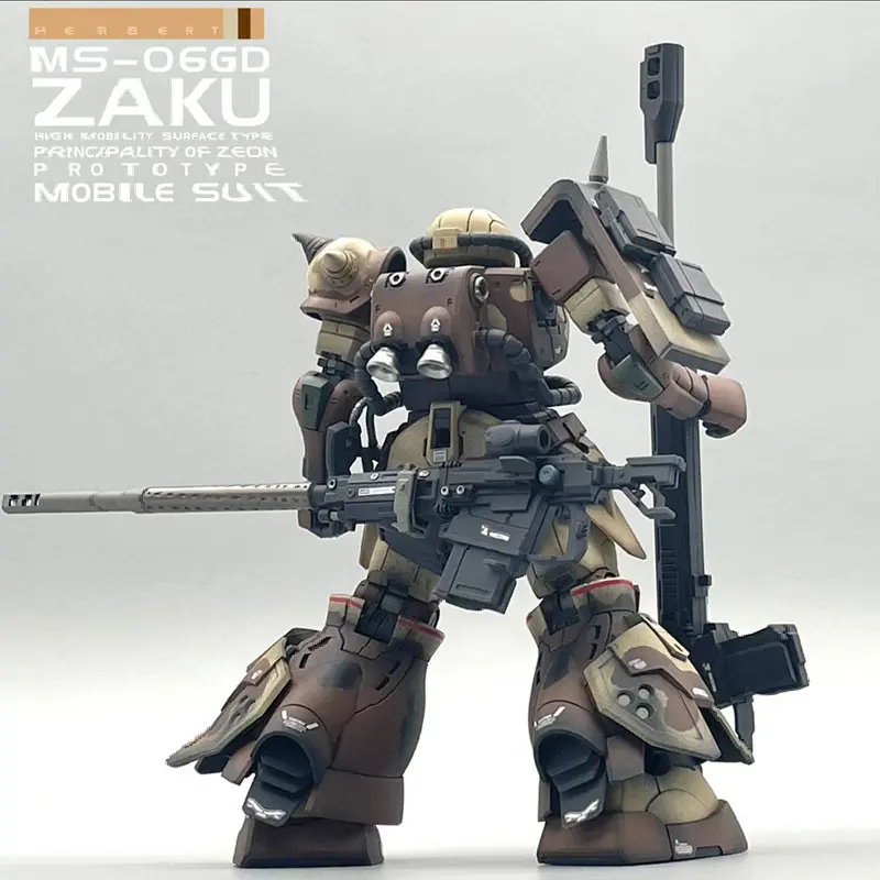 Weimei Wm Hg 1/144 Zaku Type Egba Assembly Model Kit Ms-06gd High Mobility Surface Action Figure Plastic Model Toy Customized
