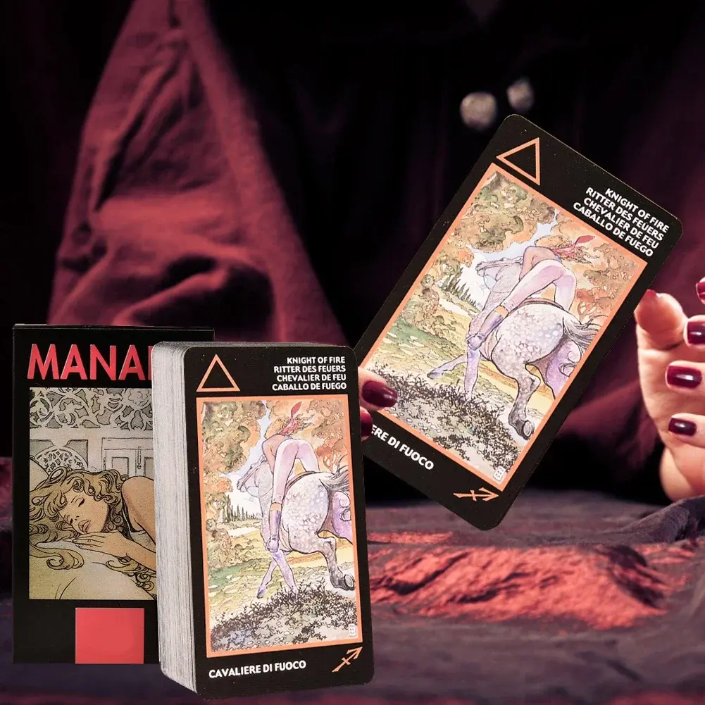 Tarot of Manara Cards A 78 Deck PDF Guidebook Divination fate tarot deck board game for personal use Playing games
