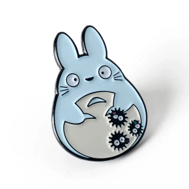 1PC Enamel Pins Anime Cartoon Cute Blue Rabbit Metal Brooch Backpack Decoration Supplies Lapel Badges