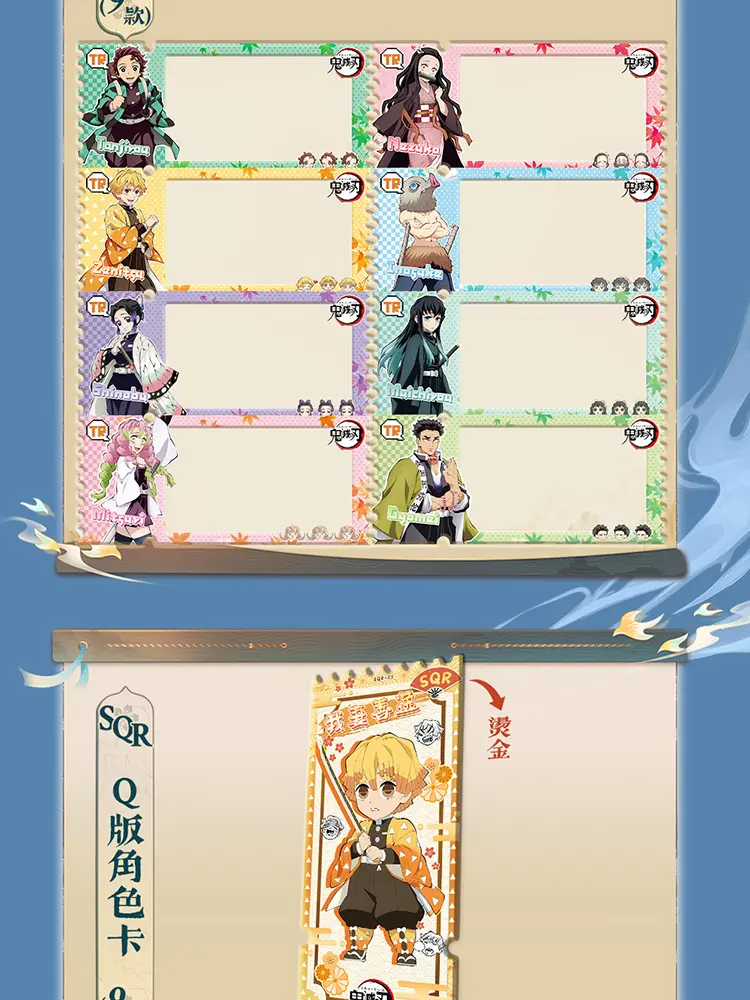 Demon Slayer Cards Watermelon Club 2 Evil Ghost Killer Tanjirou Kamado Nezuko Character Collection Card Children Toy Gift