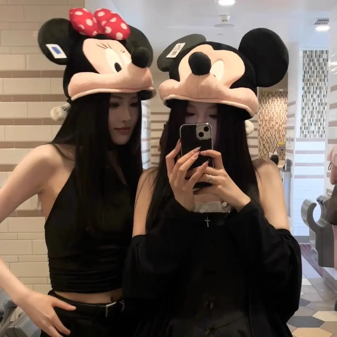 Mickey Minnie headgear for girls and boys Children's girlfriends couple travel photo props dress up hat