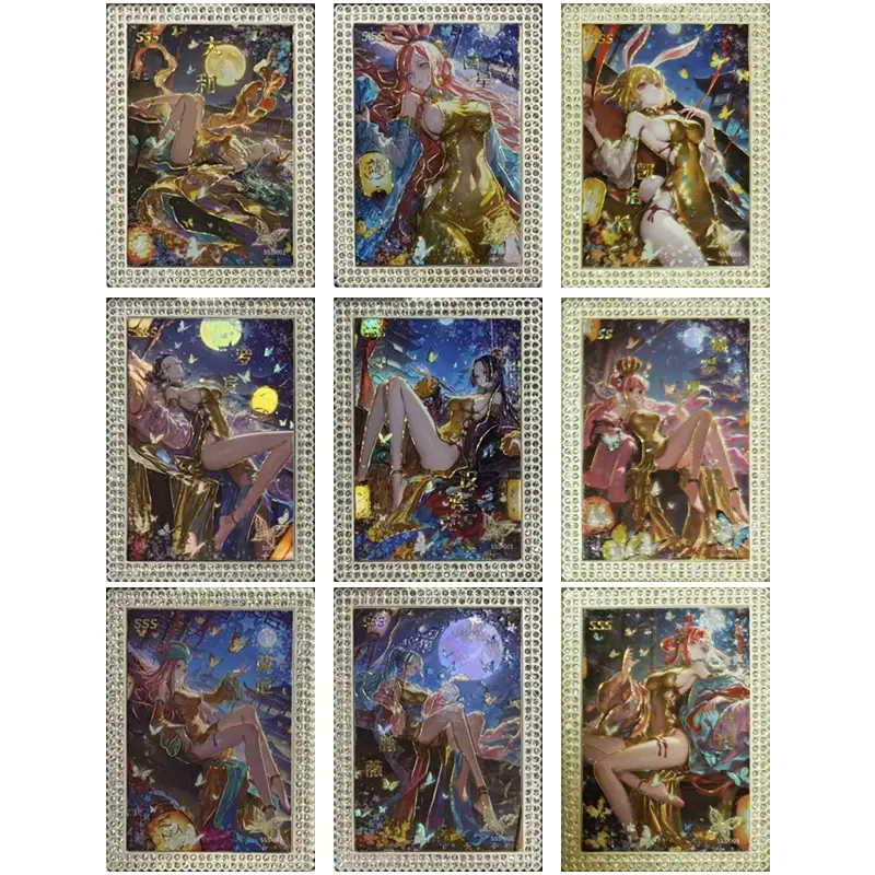 Fanmeng 2 Anime One Piece Diamonds Cards Nami Yamato Hancock Robin Uta Collection Cards Christmas Birthday Gifts Children's Toys