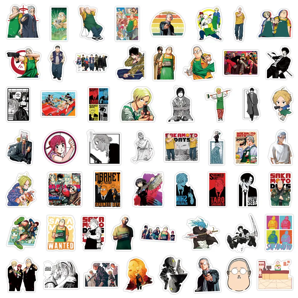 10/55/110PCS Sakamoto Days Japanese Anime Comics Graffiti Decorative Skateboard Guitar Laptop Waterproof Sticker Kids Toy
