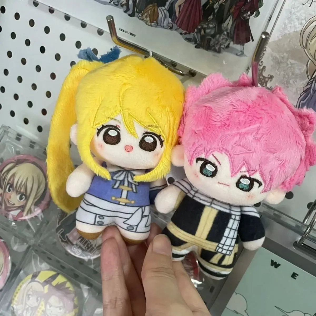 Stuffed 10cm Anime Game Fairy Tail Natsu Lucy Cartoon Plush Doll Toy COS Dress-up Children Adults Collectible Cotton Gifts