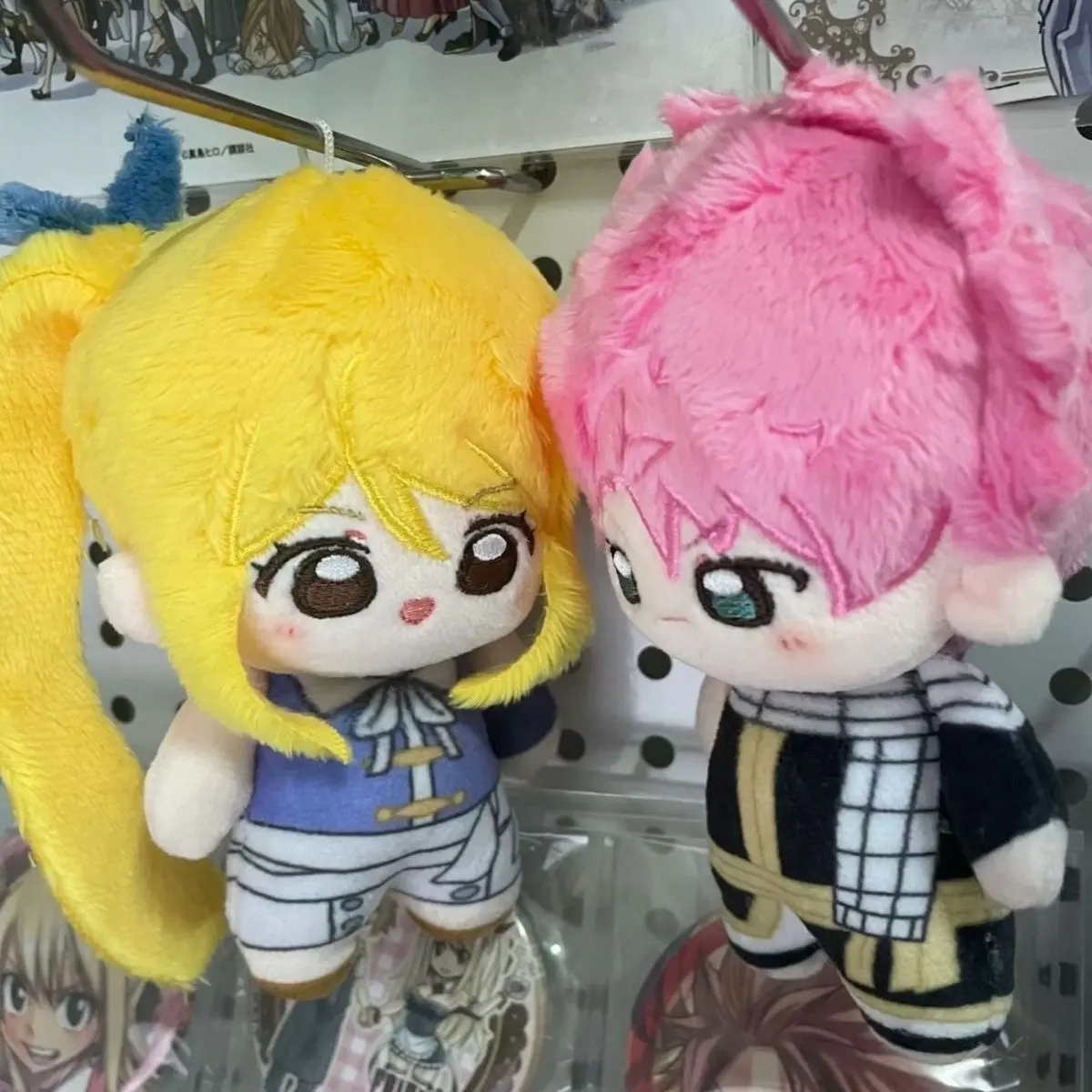 Stuffed 10cm Anime Game Fairy Tail Natsu Lucy Cartoon Plush Doll Toy COS Dress-up Children Adults Collectible Cotton Gifts