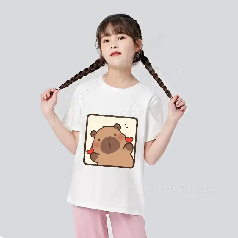 Capybara Iron Heat Transfer Patches for Clothing Cute Y2K Fashion Kawaii Sweatshirt T-shirt Cartoon Thermal Transfer Sticker Hot