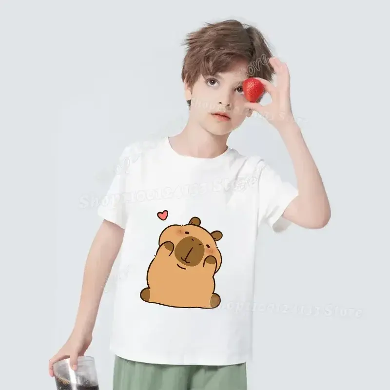 Capybara Iron Heat Transfer Patches for Clothing Cute Y2K Fashion Kawaii Sweatshirt T-shirt Cartoon Thermal Transfer Sticker Hot