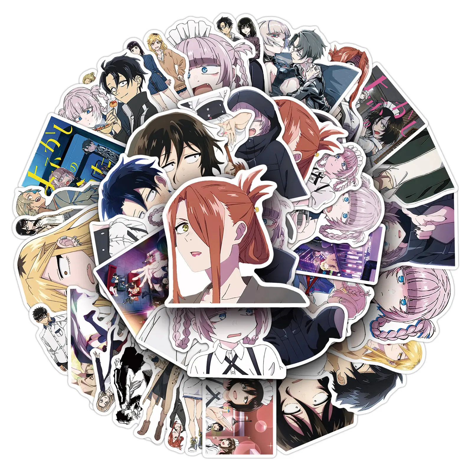 10/50PCS All Night Song CALL OF THE NIGHT Japanese comic doodle cartoon Japanese comic decorative waterproof stickers Kids Toy