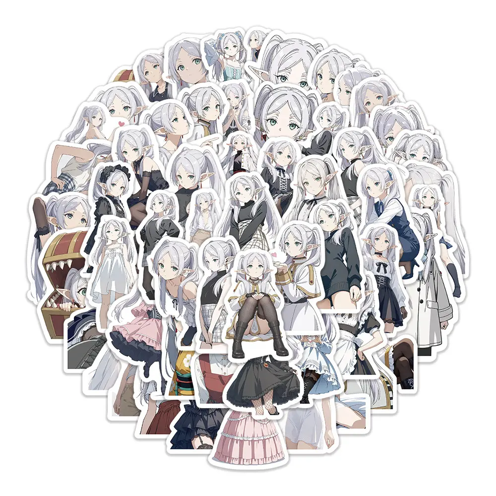 10/30/60pcs Anime Frieren Beyond Journeys End Stickers Cartoon Character Frieren Decals Skateboard Laptop Car Decoration Sticker