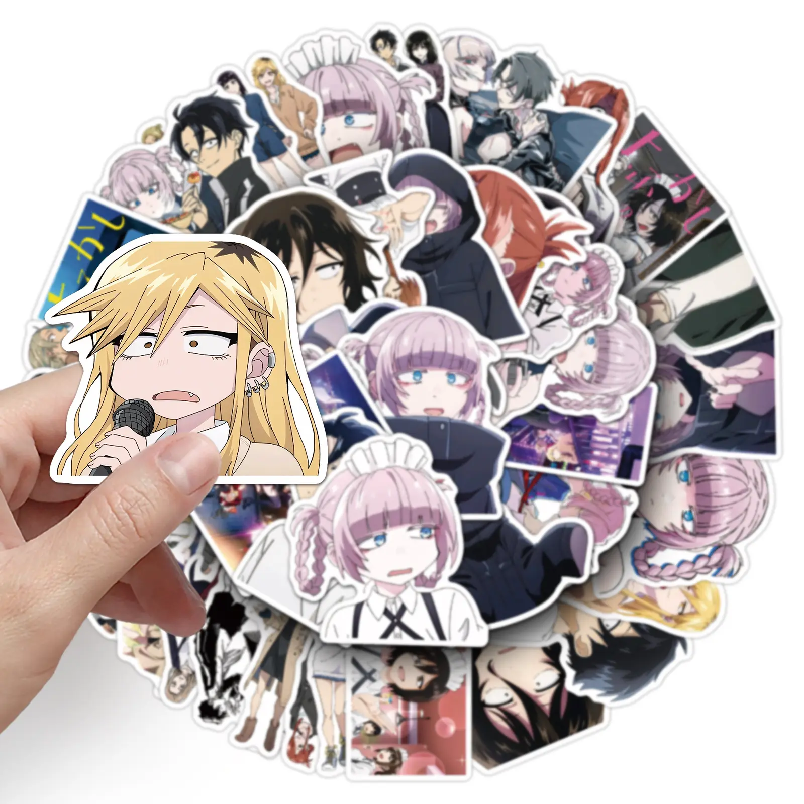 10/50PCS All Night Song CALL OF THE NIGHT Japanese comic doodle cartoon Japanese comic decorative waterproof stickers Kids Toy