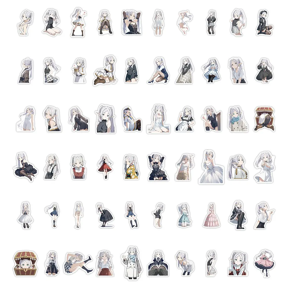10/30/60pcs Anime Frieren Beyond Journeys End Stickers Cartoon Character Frieren Decals Skateboard Laptop Car Decoration Sticker