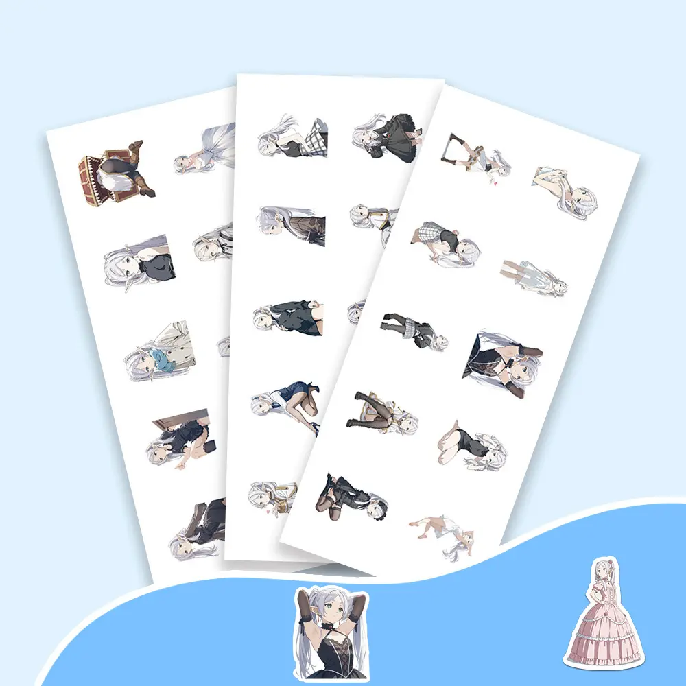 10/30/60pcs Anime Frieren Beyond Journeys End Stickers Cartoon Character Frieren Decals Skateboard Laptop Car Decoration Sticker