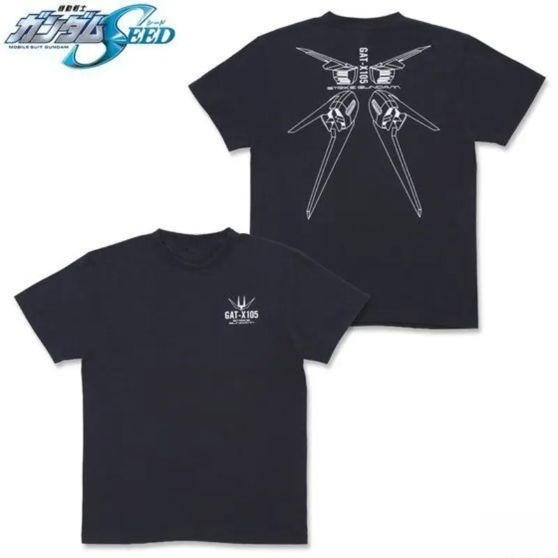 Mobile Suit Gundam SEED Back Theme T-shirt Summer Men's High Quality Cotton Tshirt