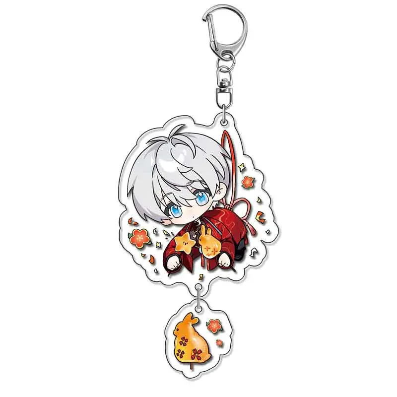 Game Love and Deepspace Xavier Zayne Rafayel Ralayo Sylus Acrylic Keychain Cartoon Trendy Gift Cute Charm Keyring Bag Tag