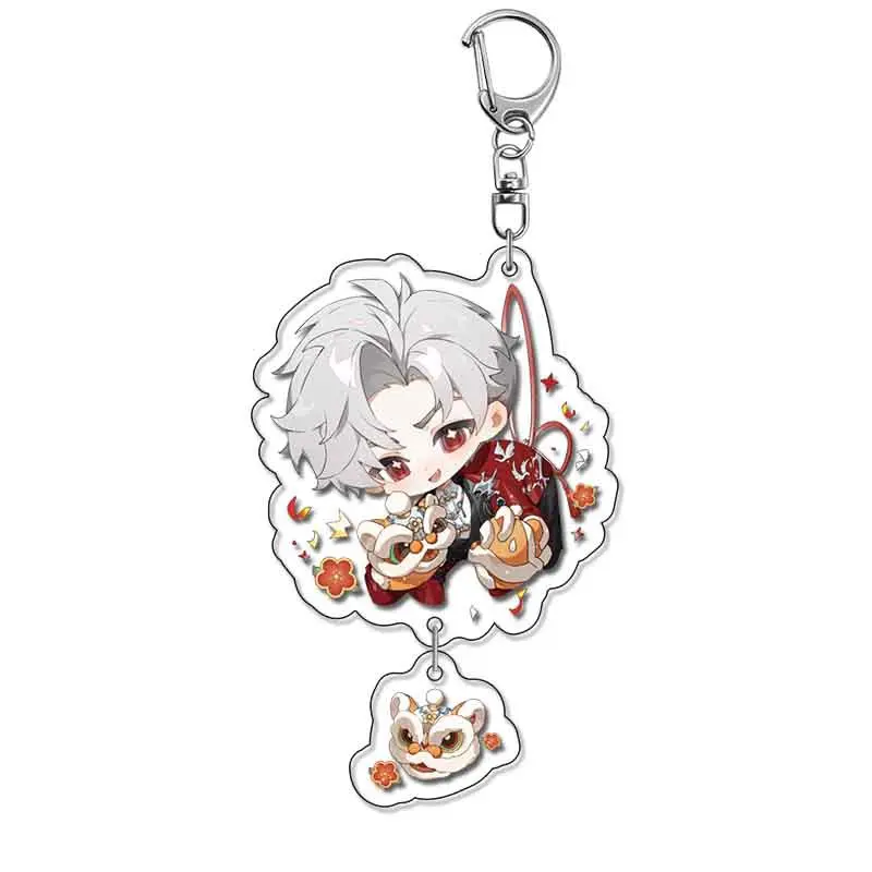 Game Love and Deepspace Xavier Zayne Rafayel Ralayo Sylus Acrylic Keychain Cartoon Trendy Gift Cute Charm Keyring Bag Tag