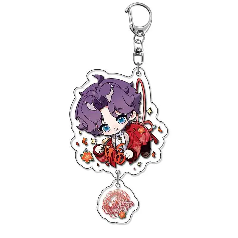 Game Love and Deepspace Xavier Zayne Rafayel Ralayo Sylus Acrylic Keychain Cartoon Trendy Gift Cute Charm Keyring Bag Tag