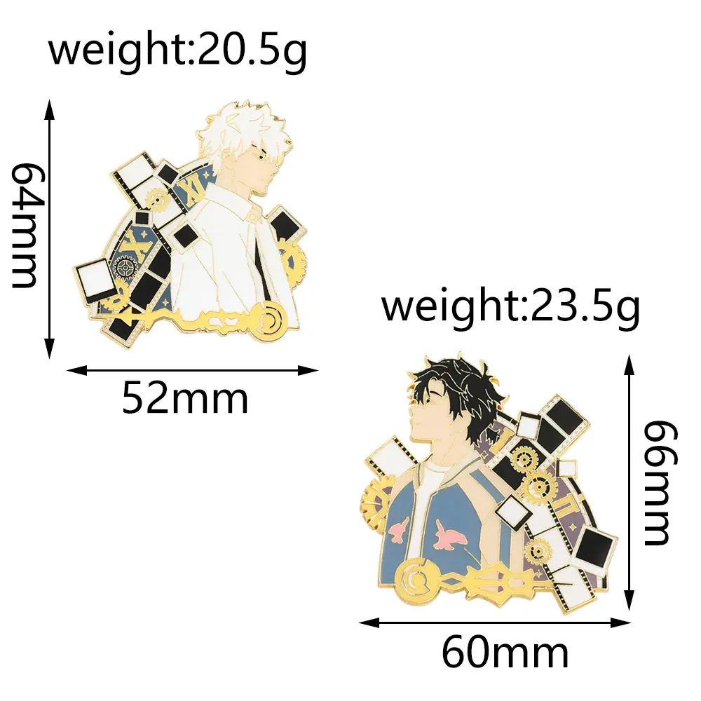 Anime Link Click Brooch Charles Lucas Small Fresh Metal Button Badge Jewelry for Clothing Handbag Fashion Accessories Daily Wear
