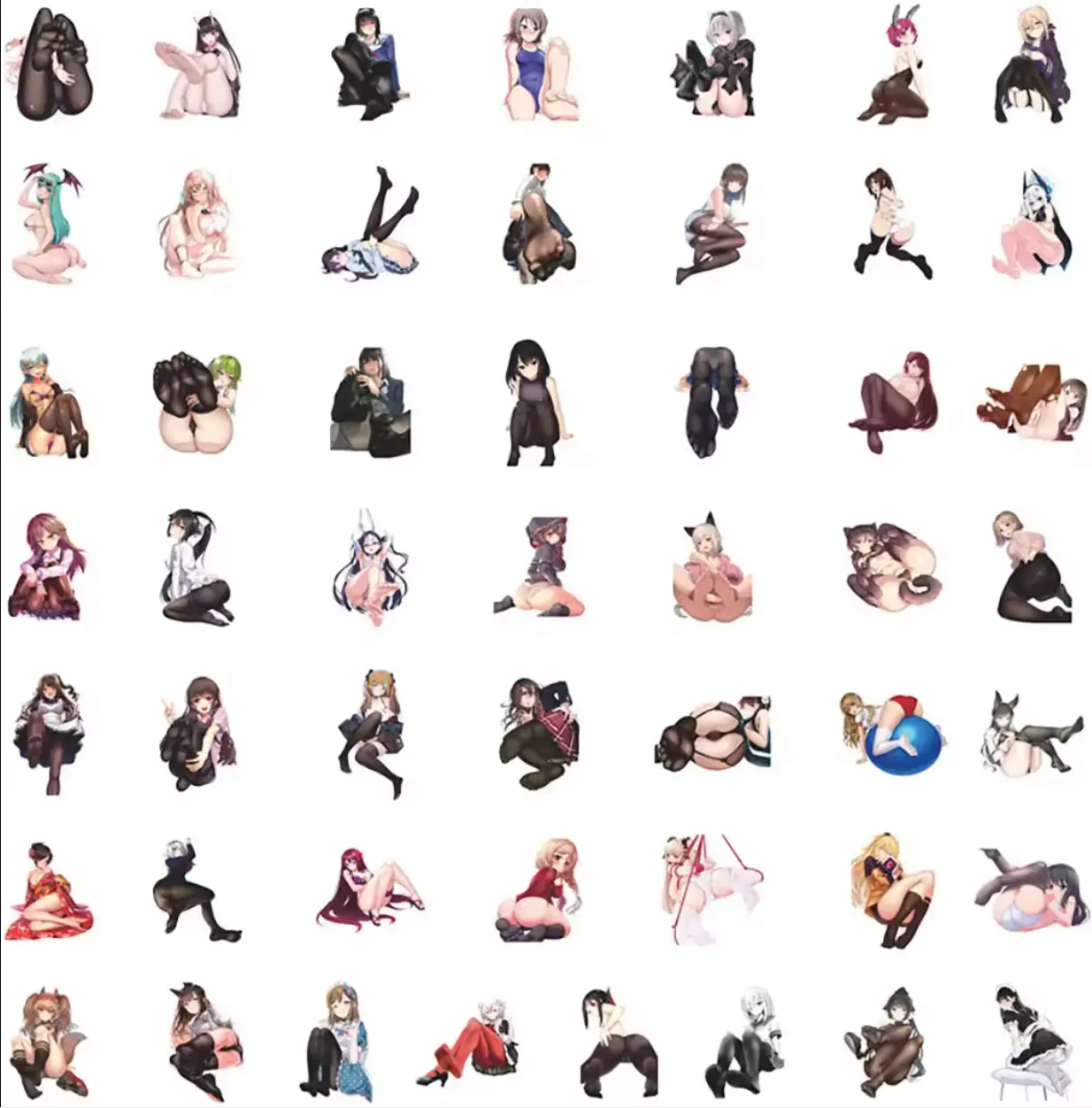 10/50/100PCS Anime Sexy Girl Foot Stickers Decoration Suitcase Scrapbooking Phone Laptop Guitar Kawaii Sticker Cartoon Kid Toy