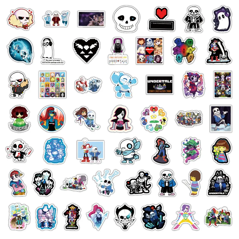 10/30/50/100PCS Game Undertale Stickers Waterproof Decals DIY Fridge Luggage Skateboard Phone Cartoon Funny Sticker Kid Toy Gift