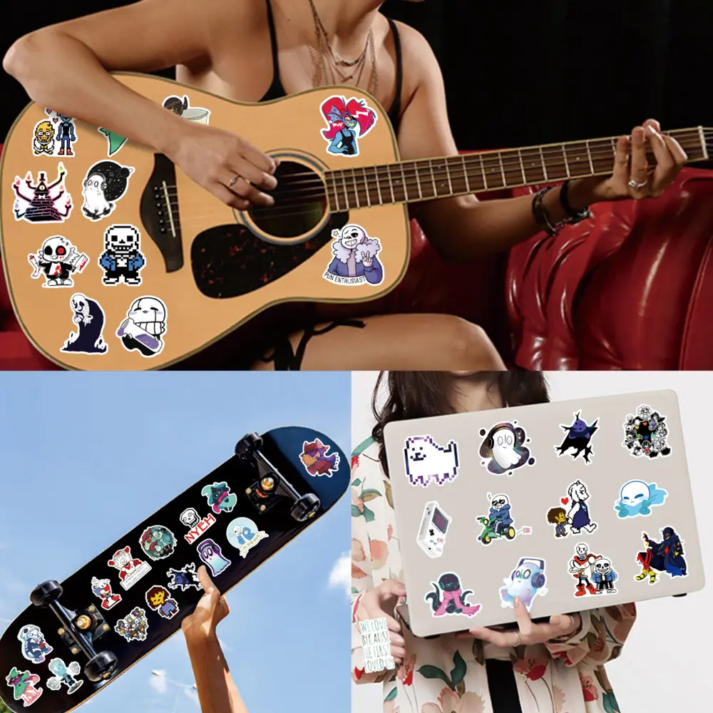 10/30/50/100PCS Game Undertale Stickers Waterproof Decals DIY Fridge Luggage Skateboard Phone Cartoon Funny Sticker Kid Toy Gift