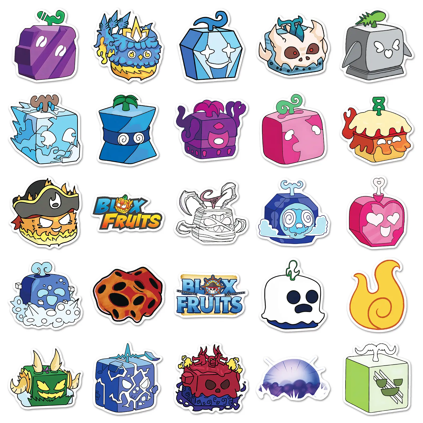 10/50PCS Cute Strange Blox Fruits Stickers Cartoon DIY For Skateboard Phone Guitar Laptop Cup Helmet Waterproof Sticker Kid Toys