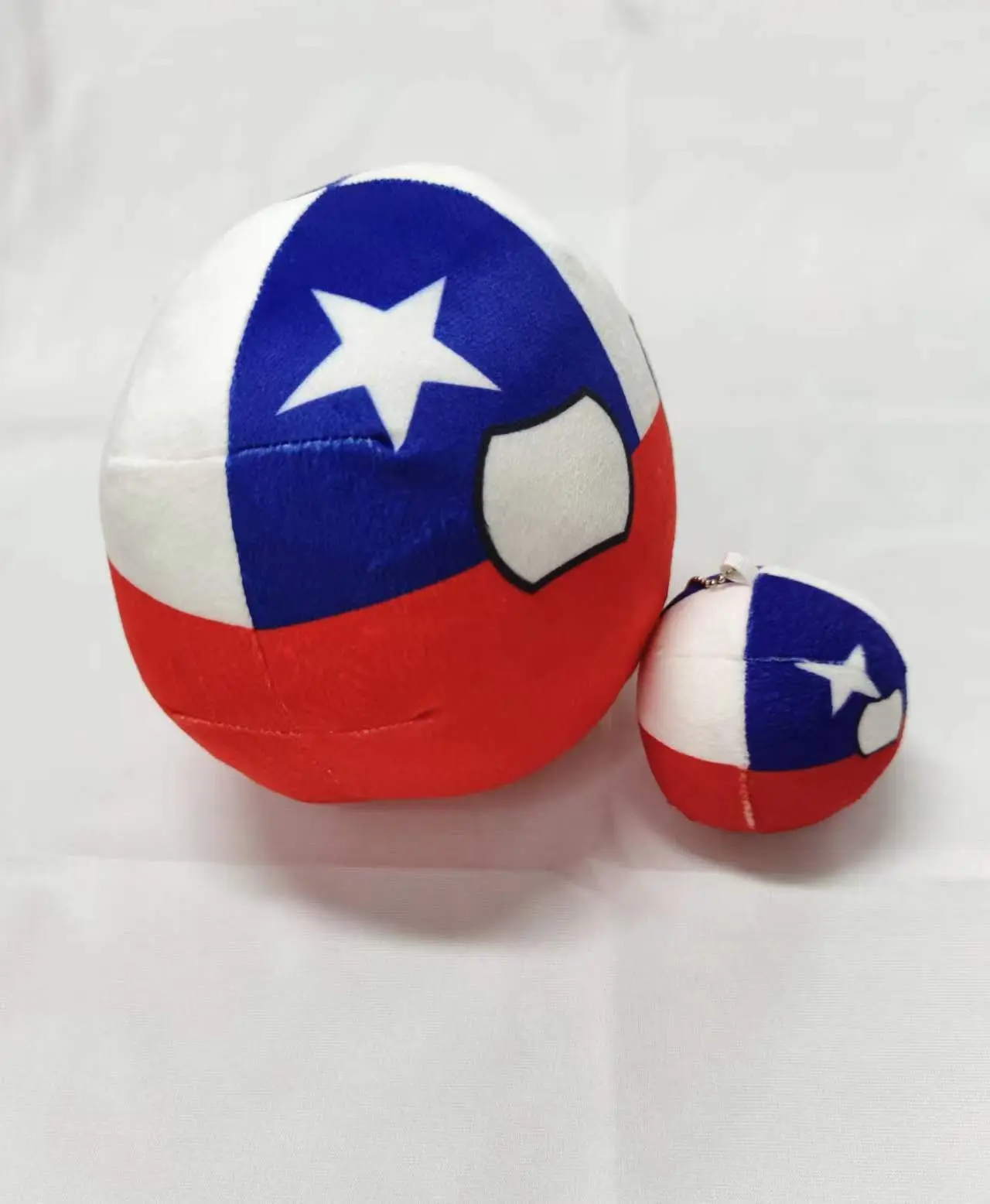 9cm/20cm Cartoon Republic of Chile Republic Polandball Plush Doll Countryball Short Stuffed Mini Doll Pendant Toy Gift