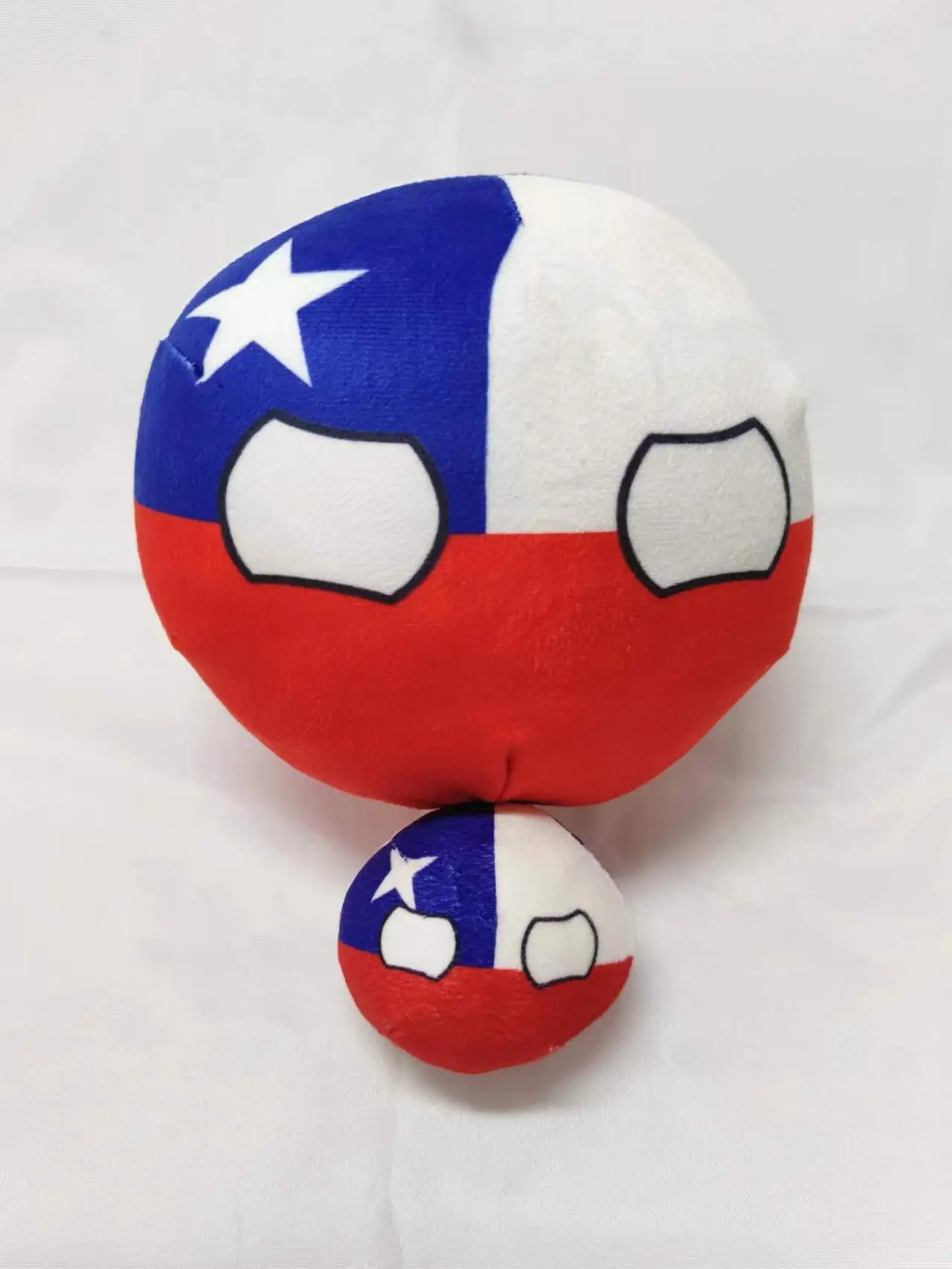 9cm/20cm Cartoon Republic of Chile Republic Polandball Plush Doll Countryball Short Stuffed Mini Doll Pendant Toy Gift