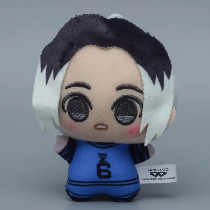 11cm Japan Anime BLUE LOCK Isagi Yoichi Chigiri Hyoma Bachira Meguru Cute Plush Cotton Doll Keychain Plushie Bag Pendant Gifts