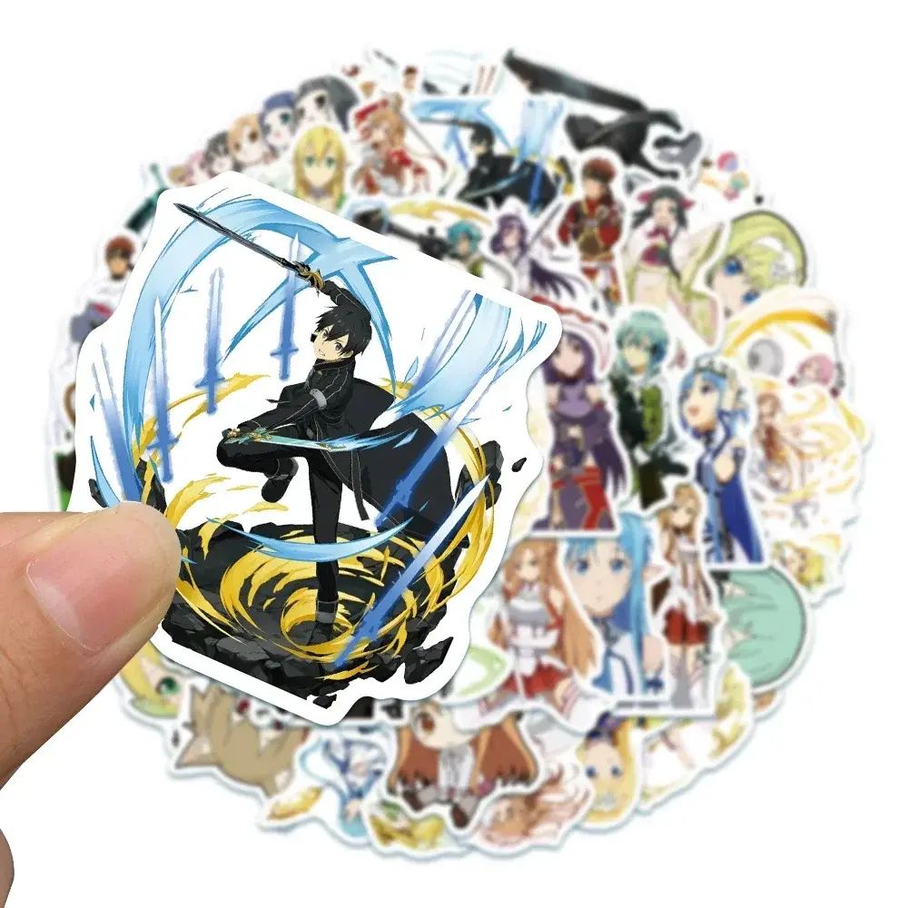 50pcs Sword Art Online Cartoon Graffiti Sticker DIY Suitcase Skateboard Refrigerator Notebook Waterproof Stickers