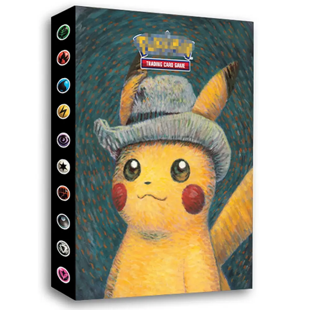 Cards Album 240Pcs Card Book Map Letters Holder Binder Charizard VMAX Mewtwo Van Gogh PTCG Anime Card Protector Notebook Gift