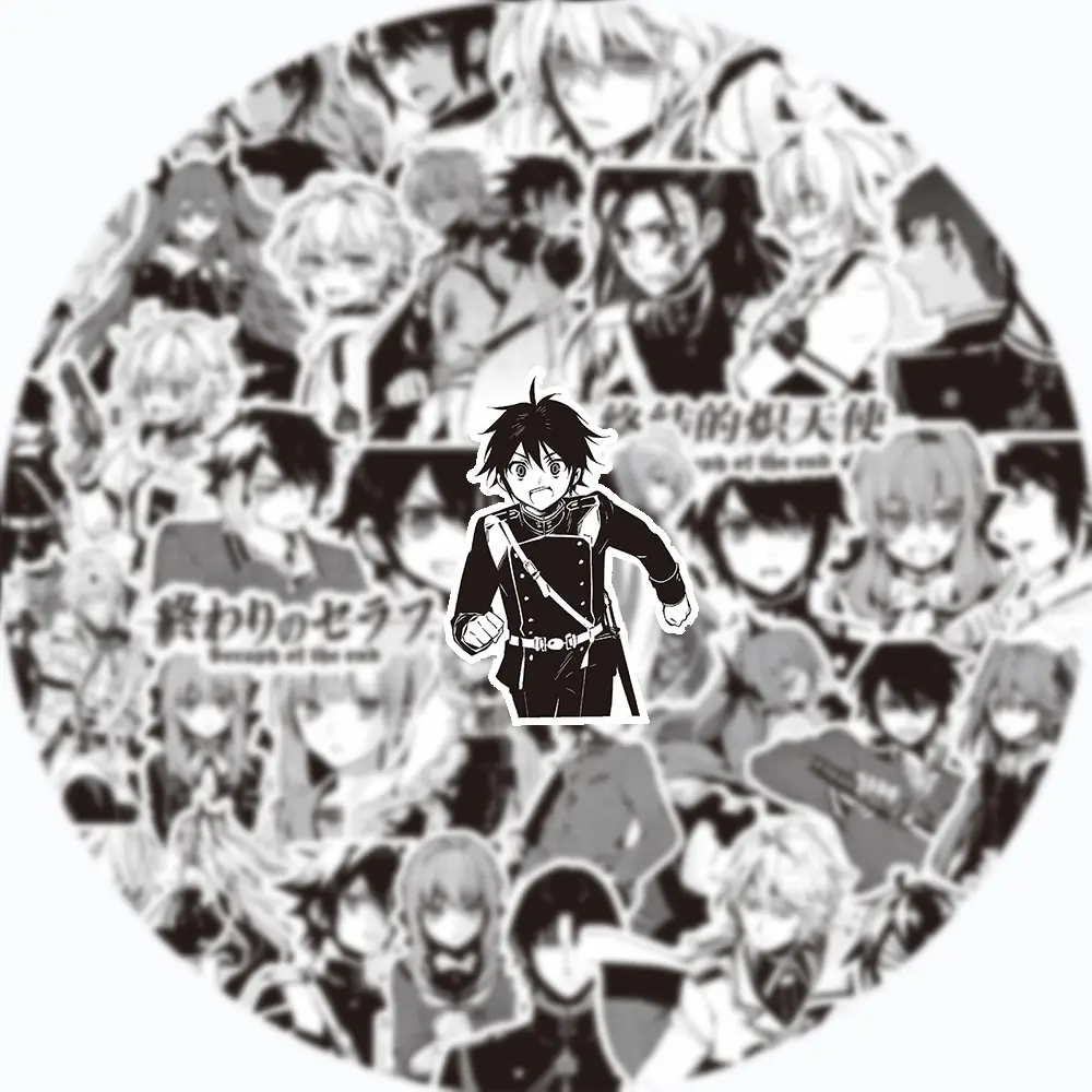 10/35/75pcs Seraph of The End Anime Stickers Yuichiro Hyakuya Sticker Laptop Skateboard Car Phone Shinoa Hiiragi Cartoon Decals